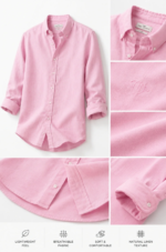 Rose Calm Linen Cotton Shirt for Men | Premium Casual Shirt | - Image 5