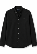 Black Plain Linen Cotton Shirt for Men | Premium Casual Shirt | - Image 5