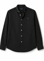 Black Plain Linen Cotton Shirt for Men | Premium Casual Shirt |