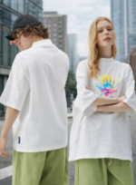 White Oversized Holi Couple T-Shirts | 280 GSM | - Image 4