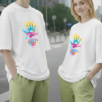White Oversized Holi Couple T-Shirts | 280 GSM |