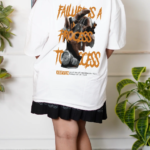 Process Over Perfection Graphic Oversized T-Shirt for Women | 280 GSM |