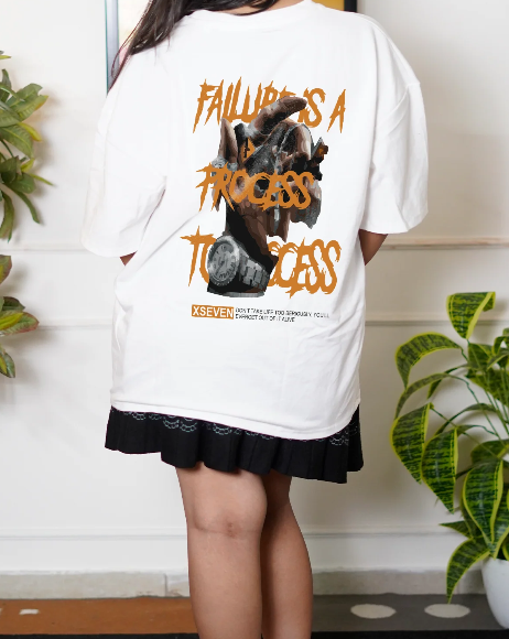 Screenshot 2026-08-01 215809 Process Over Perfection Graphic Oversized T-Shirt for Women | 280 GSM | - Image 1